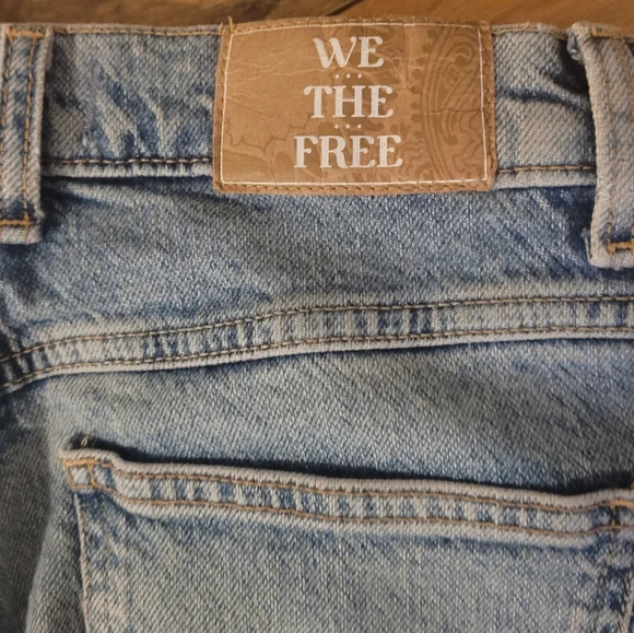 Free People/We the Free Risk Taker High Rise Straight Jeans, GUC, Sz 24, Cute!! - Picture 10 of 12
